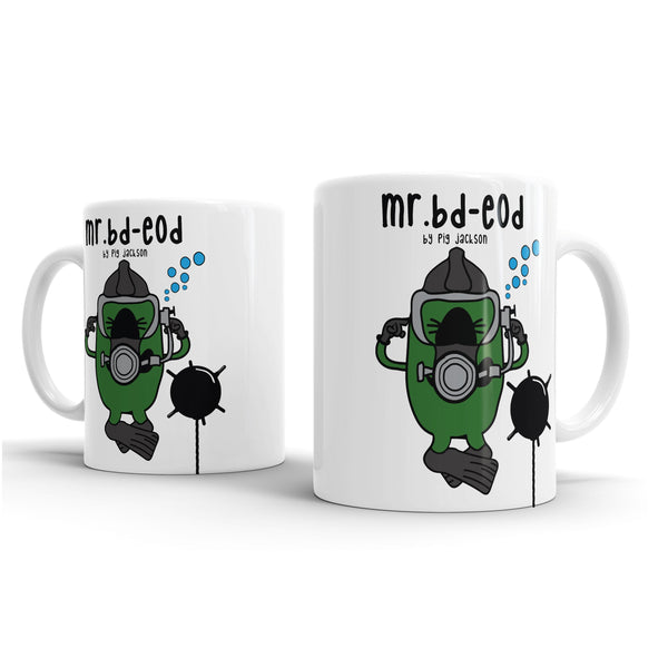 Retro Design For the Mister Characters Fan Bomb Disposal - BD-EOD Diver Mug