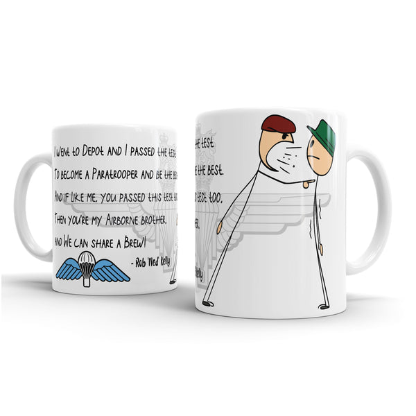 Airborne Forces Brothers - Depot & Passed the Test Cap Badge Mug